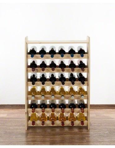 Drewniany regał na wino z półką - RW31 /na 36 butelek/ Naturalny - product 2