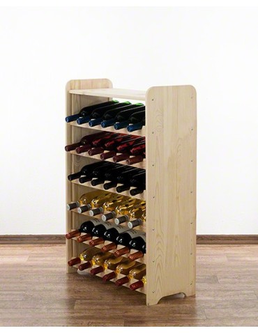 Regały - Drewniany regał na wino z półką - RW31 /na 36 butelek/ Naturalny - product 7