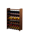 Drewniany regał na wino z półką - RW31 /na 36 butelek/ Brązowy
