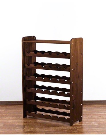 Regały - Drewniany regał na wino z półką - RW31 /na 36 butelek/ Brązowy - product 4