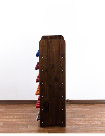 Regały - Drewniany regał na wino z półką - RW31 /na 36 butelek/ Brązowy - product 6