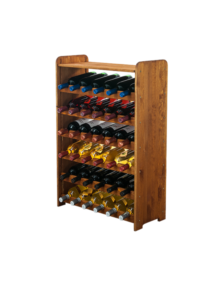 Regały - Drewniany regał na wino z półką - RW31 /na 36 butelek/ Olcha - product b2b.wamar.biz 1