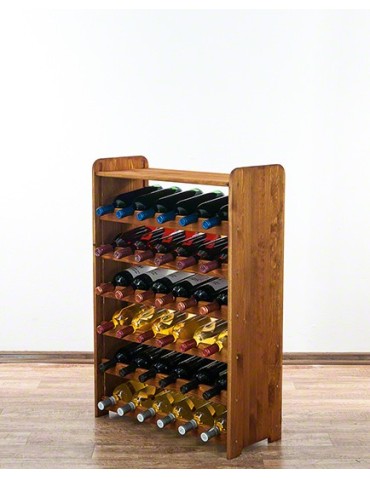 Regały - Drewniany regał na wino z półką - RW31 /na 36 butelek/ Olcha - product 9