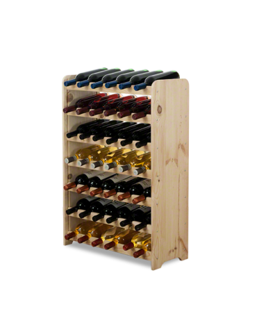 Drewniany regał na wino - RW31 /na 42 butelki/ Naturalny