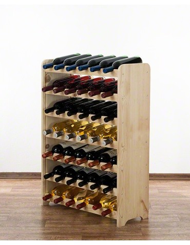Regały - Drewniany regał na wino - RW31 /na 42 butelki/ Naturalny - product 11