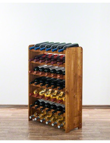 Regały - Drewniany regał na wino - RW31 /na 42 butelki/ Olcha - produkt 7