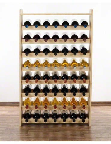 Drewniany regał na wino z półką - RW31 /na 56 butelek/ Naturalny - product 2