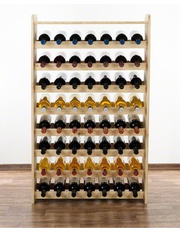 Drewniany regał na wino z półką - RW31 /na 56 butelek/ Naturalny - product 2