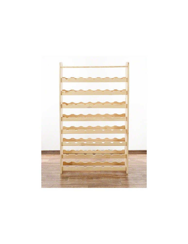 Regały - Drewniany regał na wino z półką - RW31 /na 56 butelek/ Naturalny - product b2b.wamar.biz 3