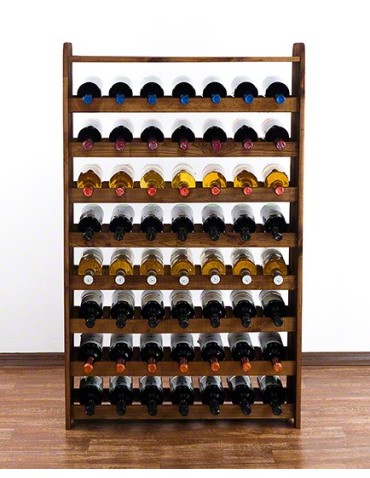 Drewniany regał na wino z półką - RW31 /na 56 butelek/ Brązowy - product 2