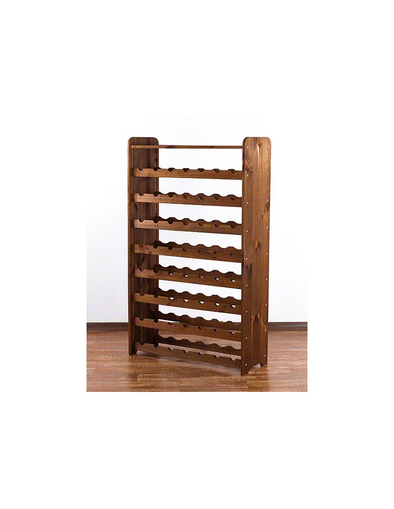 Regały - Drewniany regał na wino z półką - RW31 /na 56 butelek/ Brązowy - produkt b2b.wamar.biz 4