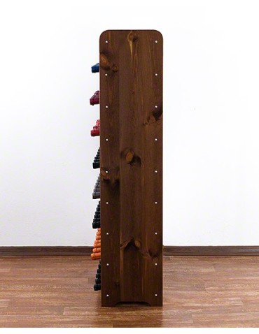 Regały - Drewniany regał na wino z półką - RW31 /na 56 butelek/ Brązowy - produkt 6