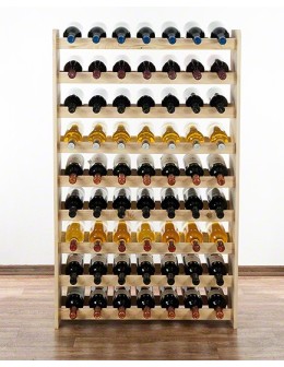 Drewniany regał na wino - RW31 /na 63 butelki/ Naturalny - product 2