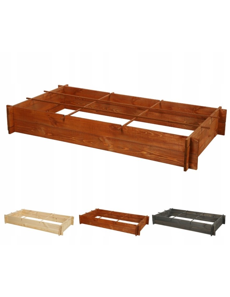 Uprawowe skrzynie ogrodowe- Warzywniaki- skrzynia do uprawy - Podwyższona grządka skrzynia na warzywa drewniana donica zioła 150x80cm EKO - product b2b.wamar.biz 1