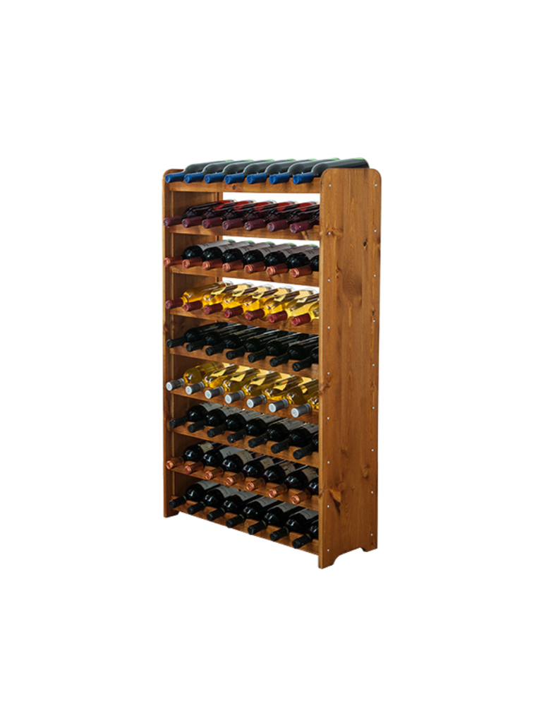 Regały - Drewniany regał na wino - RW31 /na 63 butelki/ Olcha - product b2b.wamar.biz 1