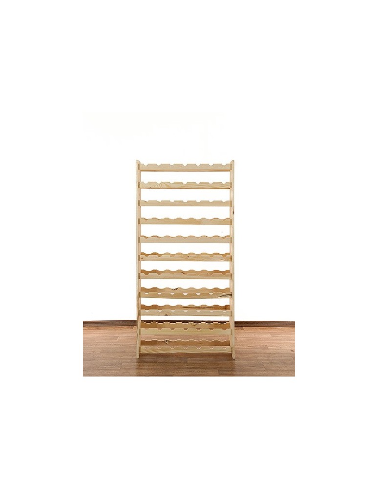 Regały - Drewniany regał na wino - RW31 /na 77 butelek/ Naturalny - product b2b.wamar.biz 2