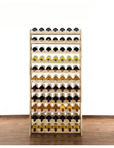 Regały - Drewniany regał na wino - RW31 /na 77 butelek/ Naturalny - product 6