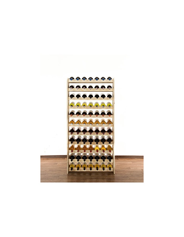 Regały - Drewniany regał na wino - RW31 /na 77 butelek/ Naturalny - product b2b.wamar.biz 6