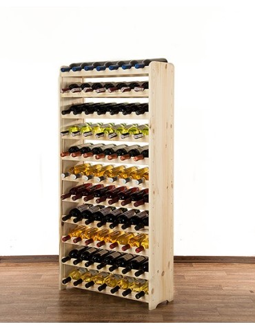 Regały - Drewniany regał na wino - RW31 /na 77 butelek/ Naturalny - product 7