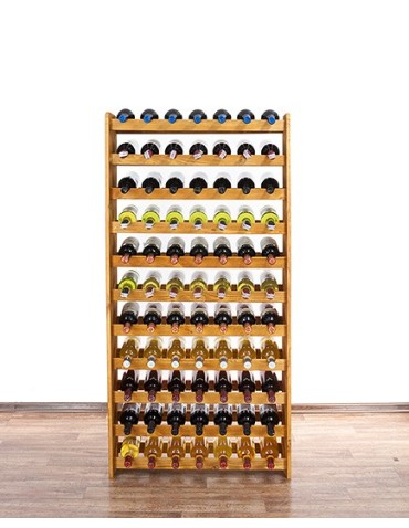 Regały - Drewniany regał na wino - RW31 /na 77 butelek/ Olcha - produkt 6