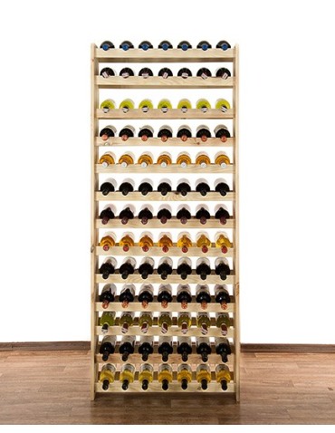 Regały - Drewniany regał na wino - RW31 /na 91 butelek/ Naturalny - product 6