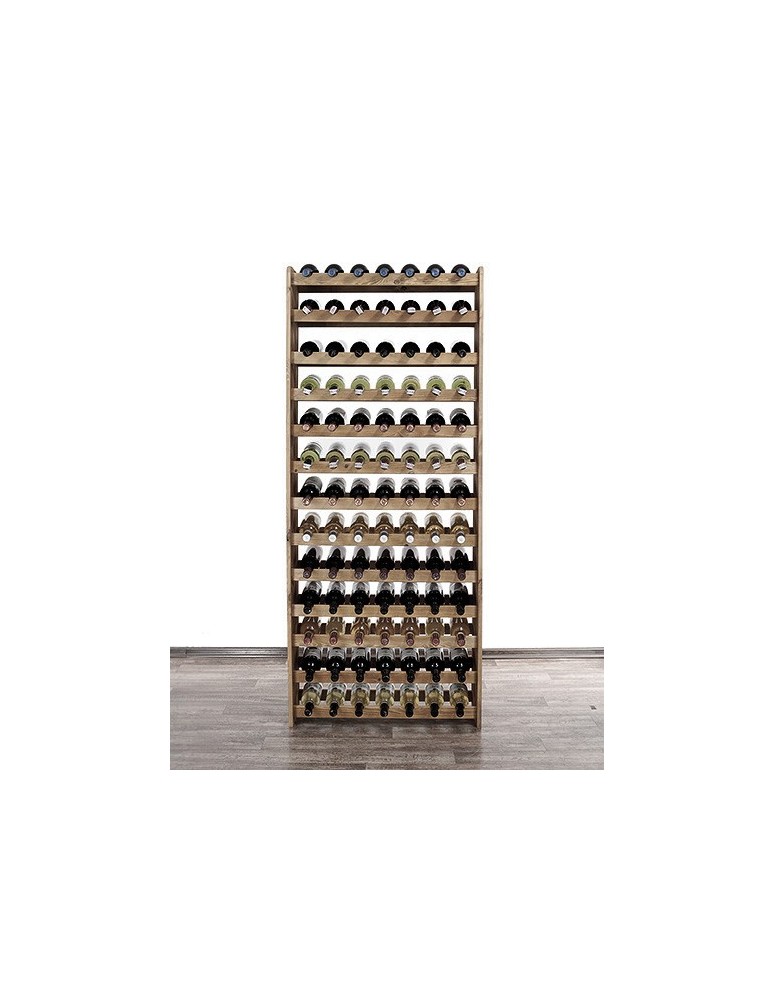 Regały - Drewniany regał na wino - RW31 /na 91 butelek/ Brązowy - product b2b.wamar.biz 2