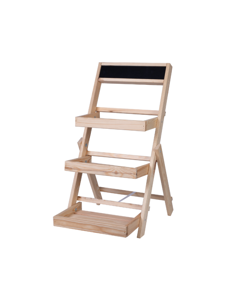 Kwietniki - Drewniana etażerka na kwiaty /70x39x48 cm/ Wykończenie Naturalne - product b2b.wamar.biz 2