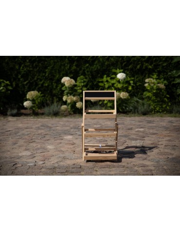 Kwietniki - Drewniana etażerka na kwiaty /70x39x48 cm/ Wykończenie Naturalne - product 7