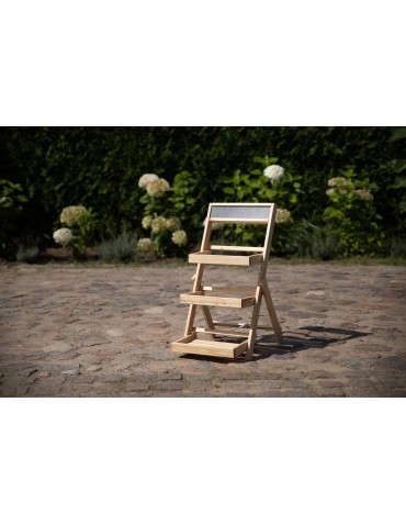 Kwietniki - Drewniana etażerka na kwiaty /70x39x48 cm/ Wykończenie Naturalne - product 8