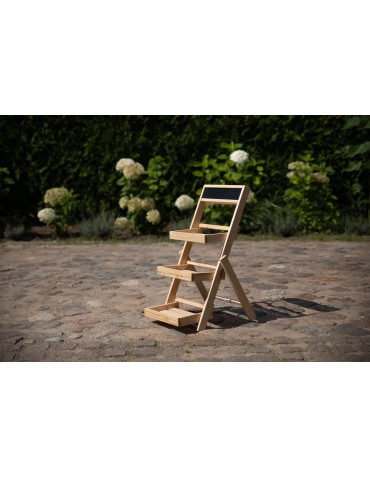 Kwietniki - Drewniana etażerka na kwiaty /70x39x48 cm/ Wykończenie Naturalne - product 9