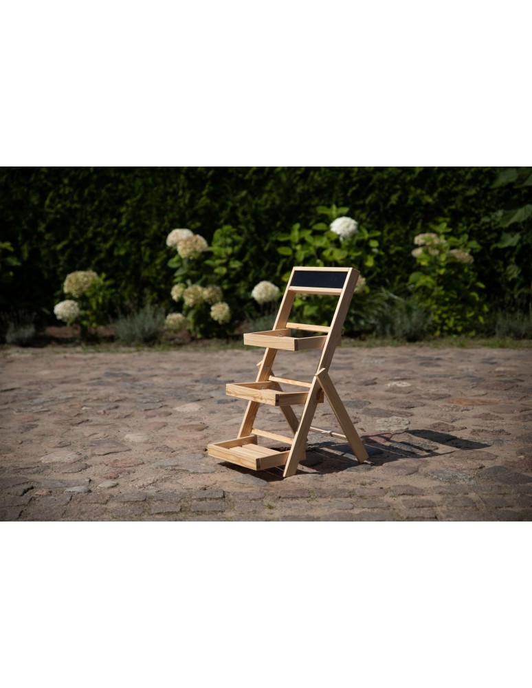 Kwietniki - Drewniana etażerka na kwiaty /70x39x48 cm/ Wykończenie Naturalne - product b2b.wamar.biz 9