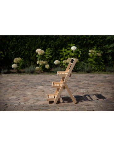 Kwietniki - Drewniana etażerka na kwiaty /70x39x48 cm/ Wykończenie Naturalne - product 10
