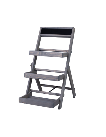 Drewniana etażerka na kwiaty /70x39x48 cm/ Wykończenie Szare - product 2