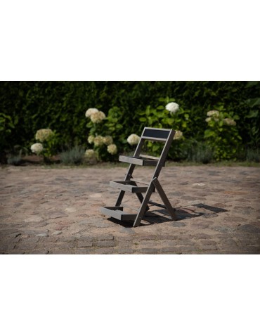 Kwietniki - Drewniana etażerka na kwiaty /70x39x48 cm/ Wykończenie Szare - product 9