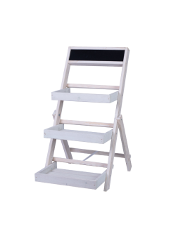 Drewniana etażerka na kwiaty /70x39x48 cm/ Wykończenie Białe - product 2
