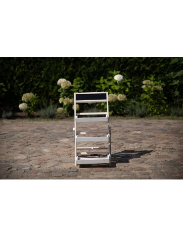 Kwietniki - Drewniana etażerka na kwiaty /70x39x48 cm/ Wykończenie Białe - product 7
