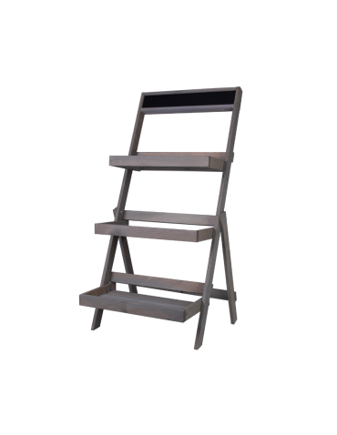 Drewniana etażerka na kwiaty /100x52x52 cm/ Wykończenie Szare - product 2