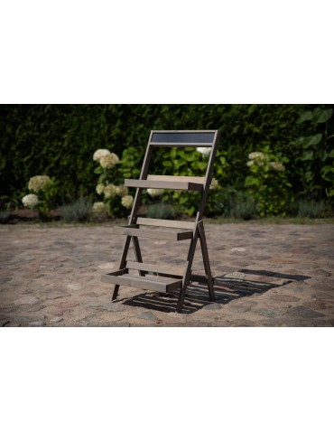 Kwietniki - Drewniana etażerka na kwiaty /100x52x52 cm/ Wykończenie Szare - product 3