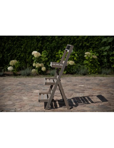 Kwietniki - Drewniana etażerka na kwiaty /100x52x52 cm/ Wykończenie Szare - product 5