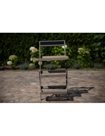 Kwietniki - Drewniana etażerka na kwiaty /100x52x52 cm/ Wykończenie Szare - product 11