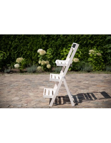 Kwietniki - Drewniana etażerka na kwiaty /100x52x52 cm/ Wykończenie Białe - product 3