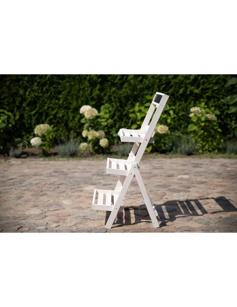 Kwietniki - Drewniana etażerka na kwiaty /100x52x52 cm/ Wykończenie Białe - product b2b.wamar.biz 3