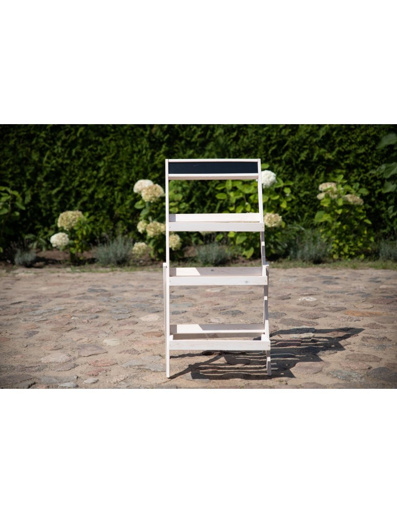 Kwietniki - Drewniana etażerka na kwiaty /100x52x52 cm/ Wykończenie Białe - product b2b.wamar.biz 4