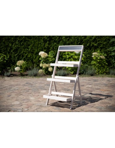 Kwietniki - Drewniana etażerka na kwiaty /100x52x52 cm/ Wykończenie Białe - product 5