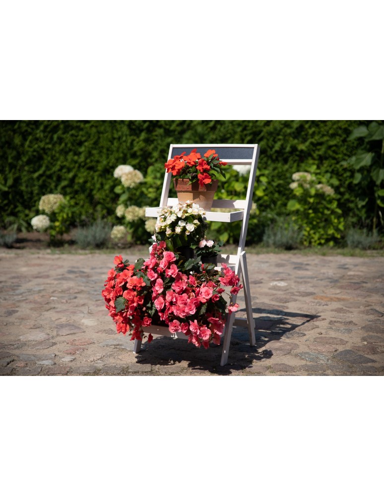 Kwietniki - Drewniana etażerka na kwiaty /100x52x52 cm/ Wykończenie Białe - product b2b.wamar.biz 7