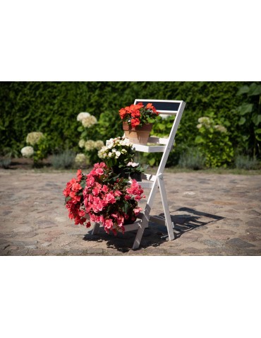 Kwietniki - Drewniana etażerka na kwiaty /100x52x52 cm/ Wykończenie Białe - product 8