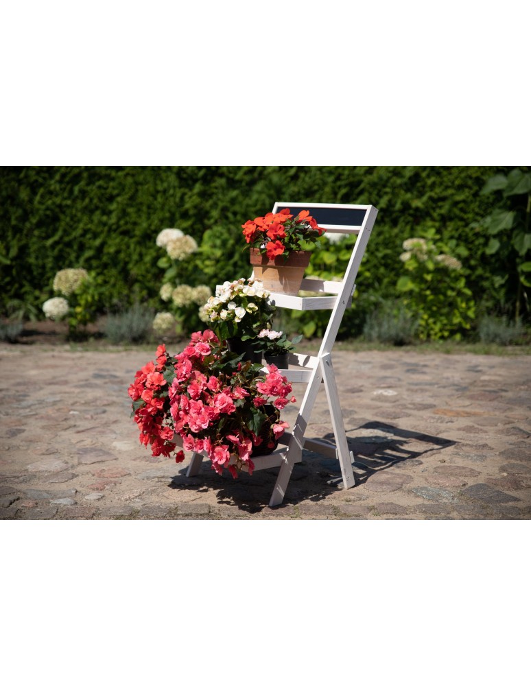 Kwietniki - Drewniana etażerka na kwiaty /100x52x52 cm/ Wykończenie Białe - product b2b.wamar.biz 8