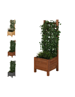 Drewniana donica z pergolą RD-DNC /120x40x40cm/ Brązowa