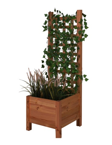 Duże donice ogrodowe- pergole - Drewniana donica z pergolą RD-DNC /120x40x40cm/ Brązowa - product 6