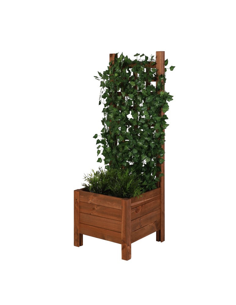 Duże donice ogrodowe- pergole - Drewniana donica z pergolą RD-DNC /120x40x40cm/ Brązowa - product b2b.wamar.biz 8